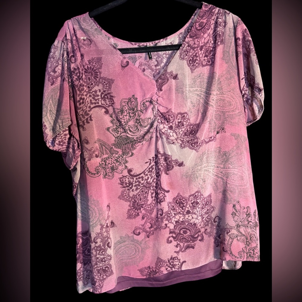 Pink & Purple Paisley Women's Top
